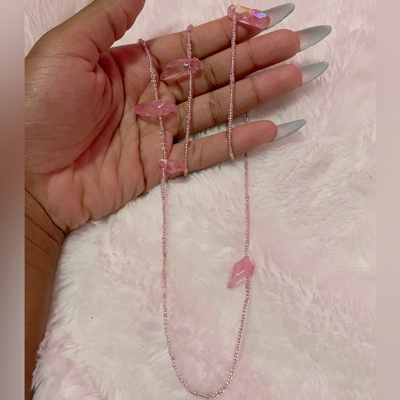 Accessories - Pink Handmade Crystal Waist Bead